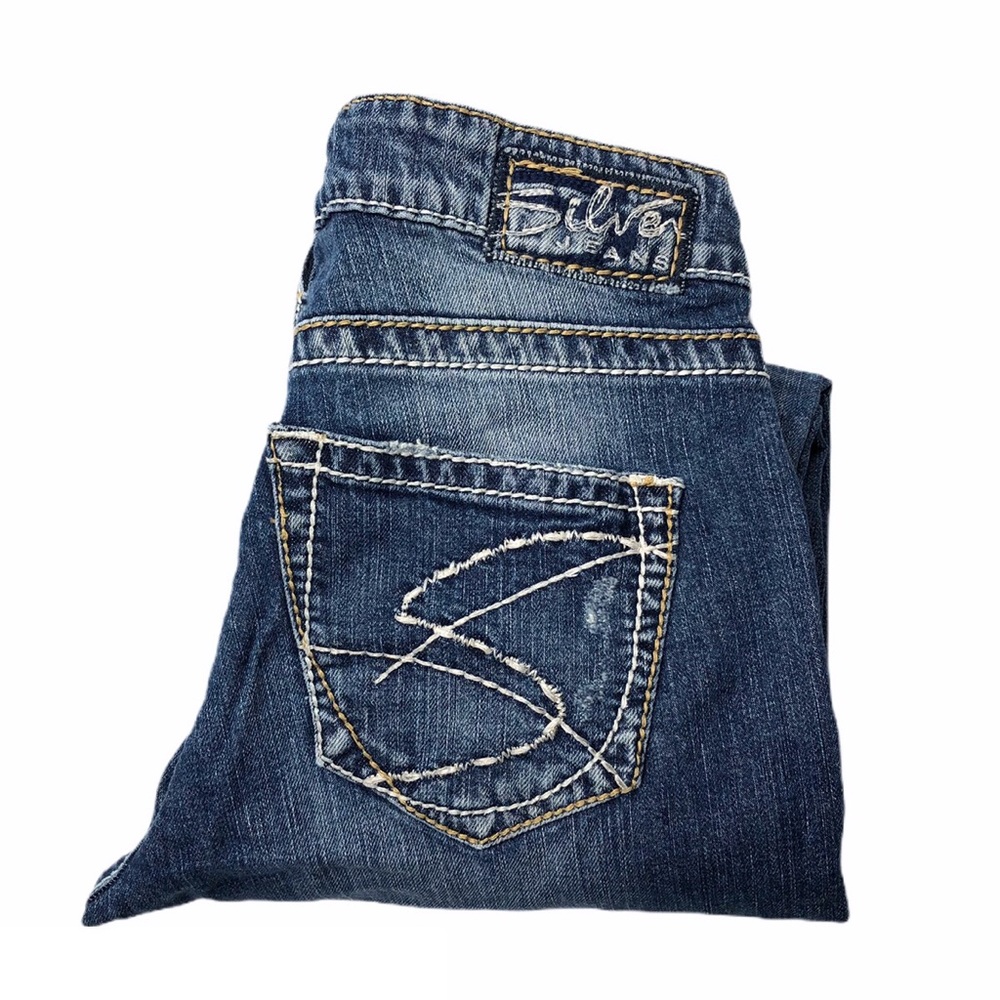 Silver Kellii Distressed Relaxed Skinny Jeans